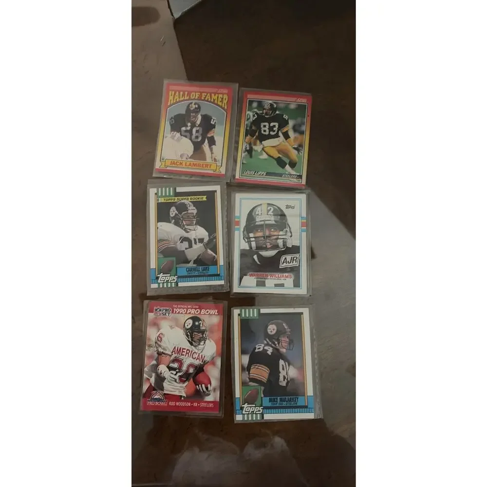 LOT 1980s 90s Cards Topps Rookie Shell Lipps Woodson Harris Noll Green STEELERS